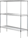 Omega 18" Deep x 48" Wide x 54" High 3 Tier Chrome Starter Shelving Unit by OmegaProductsCorporation