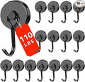 DIYMAG Black Magnetic Hooks, 110LBS Strong Magnetics Heavy Duty, Magnet Hook by DIYMAG