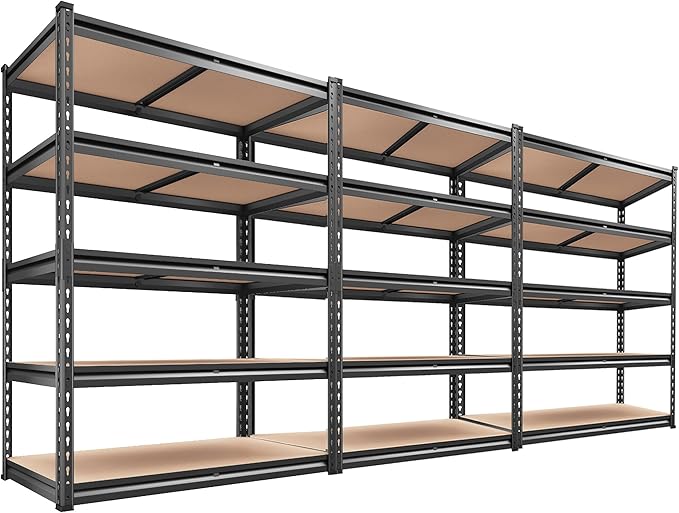 REIBII 2000LBS Garage Shelving Heavy Duty 72''H Storage Shelves 5 Tier Heavy by REIBII