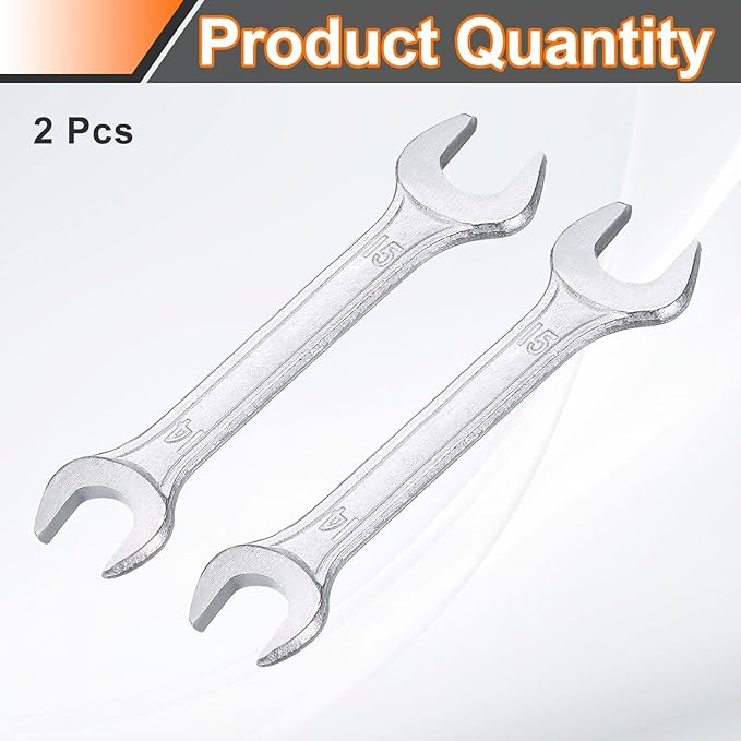 HARFINGTON 2pcs Double Open End Wrench 14mm x 15mm Metric 15 Degree Offset - Image 3