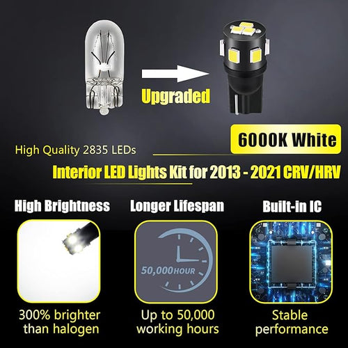 11-Pieces CRV HRV LED Interior Light Kit - Image 2