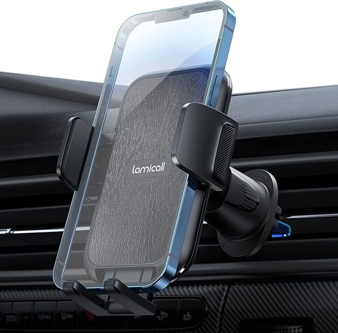 Lamicall 2025 Wider Clamp & Metal Hook Car Phone Holder Vent Phone Holders - Image 8
