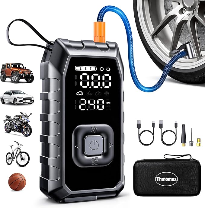 Tire Inflator Portable Air Compressor, 65W Fast Charge 180PSI Cordless Electric by ThmomexHome