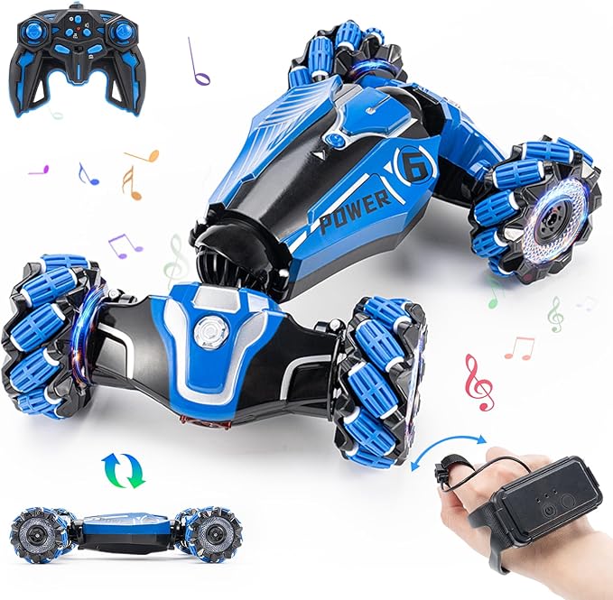 RC Stunt Car, 2.4GHz 4WD Drive Remote Controlled Gesture Sensor Toy Car by YEMIAI