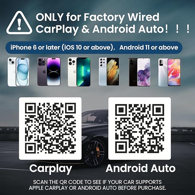Wireless CarPlay Adapter, 2-in-1 Apple CarPlay & Android Auto Wireless Adapter - Image 5