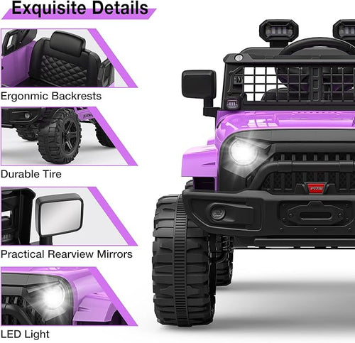 12V Kids Electric Ride On Truck Car w/Parent Remote Control, Spring Suspension - Image 2