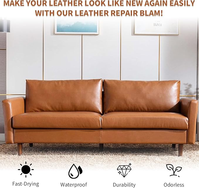 Light Brown Leather Recoloring Balm, Leather Couch Scratch/Stain Remover - Image 7