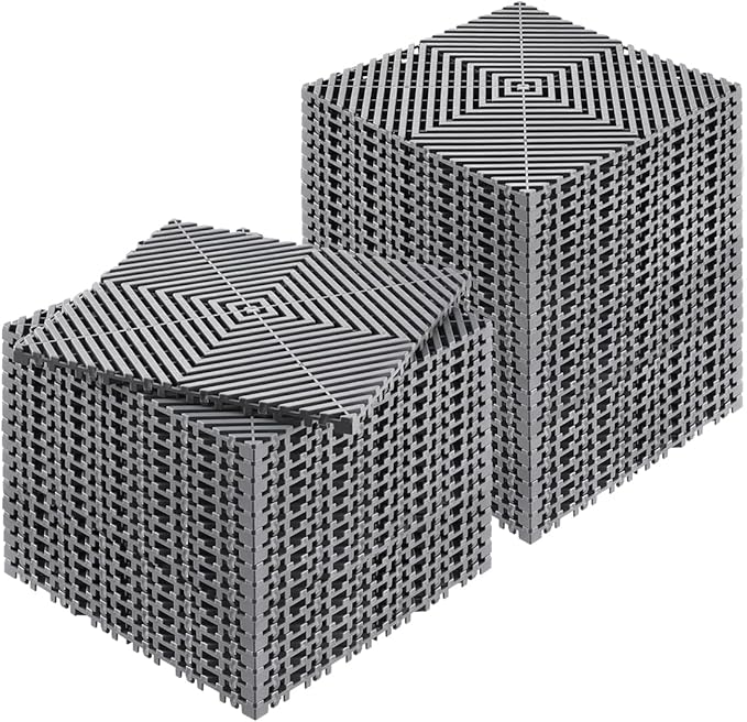 VEVOR Interlocking Drainage Mat, 12” x 12” Modular Interlocking Cushion by VEVOR