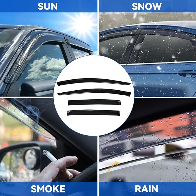 Window Visors Sun/Rain Guard Compatible - Image 3