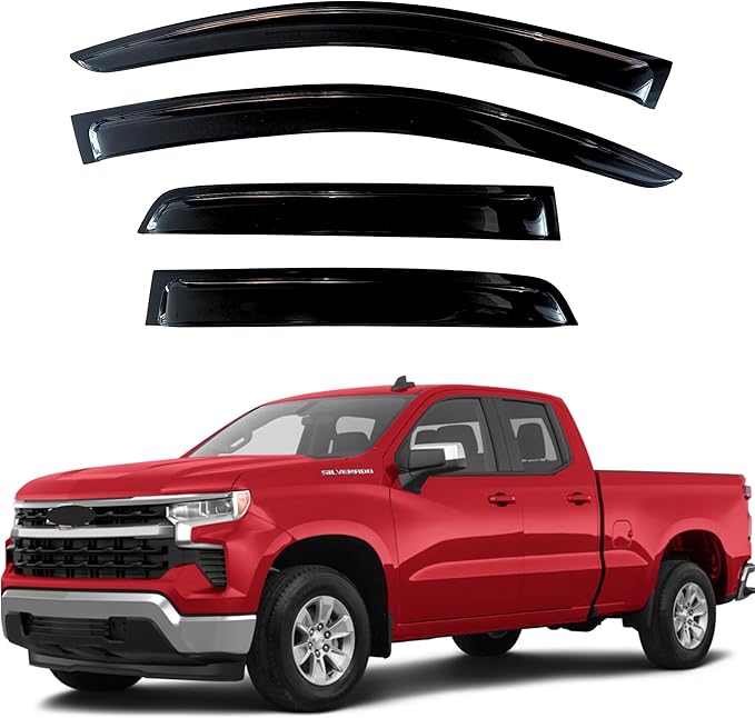 KPY Window Visor for 2019-2024 GMC Sierra Extended Cab & Chevrolet Silverado by KPYBizConnect