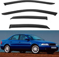 4pcs Front+Rear Smoke Tint Sun/Rain Guard Outside Mount Tape-On Vent Window by LQQDP