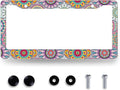 Mandala Hippie License Plate Frame Boho Print License Plate Holder Stainless by RNKATIH