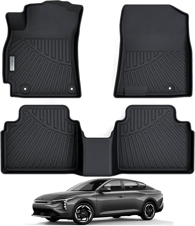 Floor Mats for 2024 2025 KIA K4, TPE All Weather Protection Car Floor by SANBAN-AXE