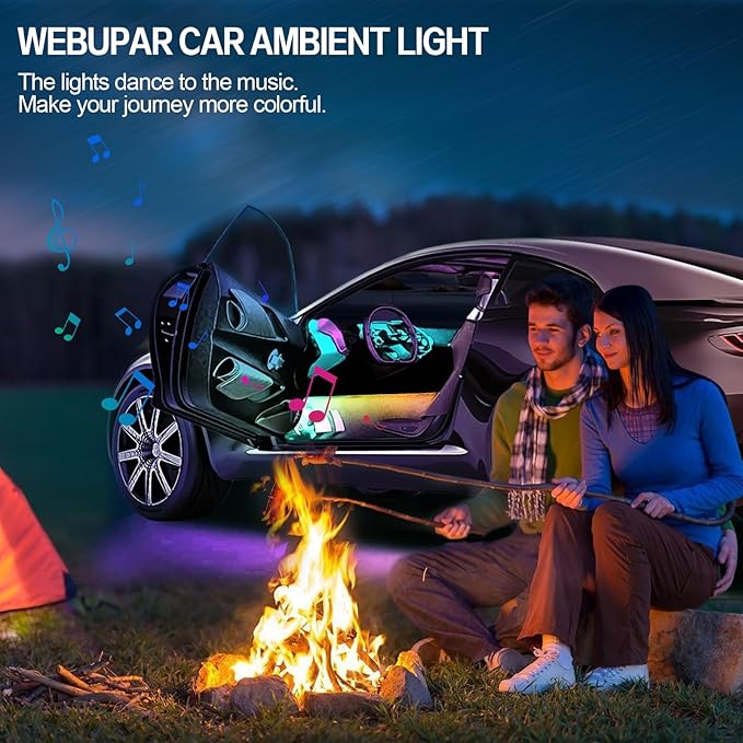 Dreamcolor Acrylic Interior Car Lights, WEBUPAR Car Accessories 2 in 1 Car LED - Image 6