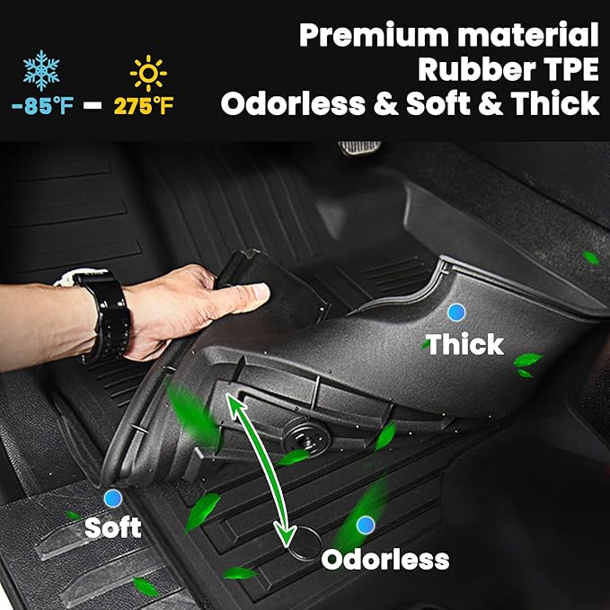 Auxko All Weather Floor Mats Cargo Mat Fit - Image 3