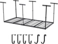 Overhead Garage Storage Rack 4x8 FT, Steel Ceiling Shelves 660lb Capacity by JustSmart