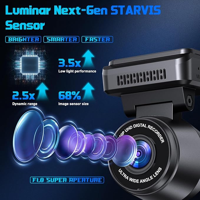 Dash Cam Front 4K Dash Camera for Cars Built-in WiFi/APP Control Dashcams for - Image 5