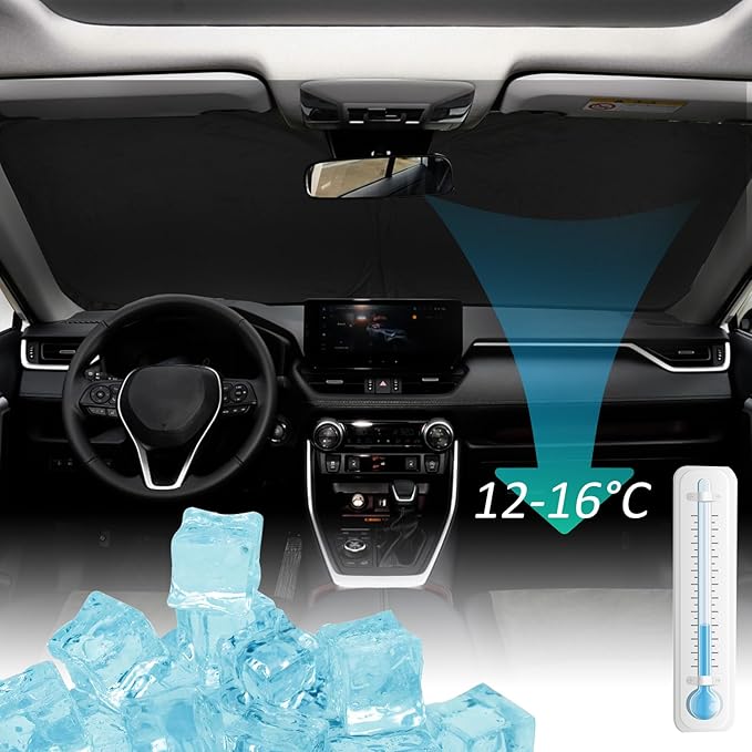 ROCCS Windshield Sun Shade fit for Toyota 4Runner 2010-2023 2024 2025, Foldable - Image 2