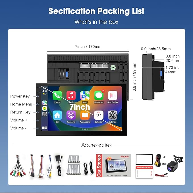 Wireless CarPlay Screen for Car & Android Auto Head Unit - Image 8