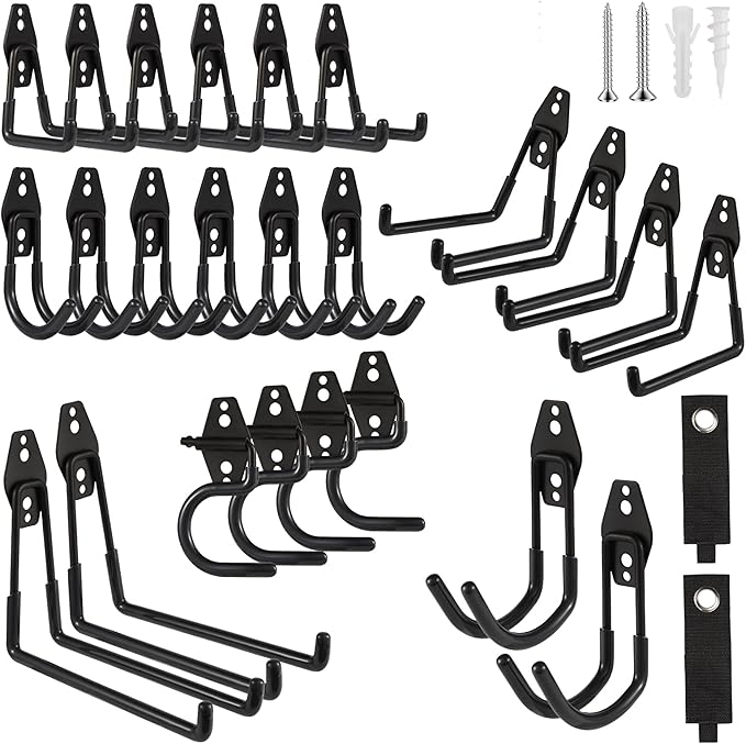 Garage Hook Heavy Duty Wall Storage Hangers, 26 Pack Garage Storage Hooks Steel by Unknown