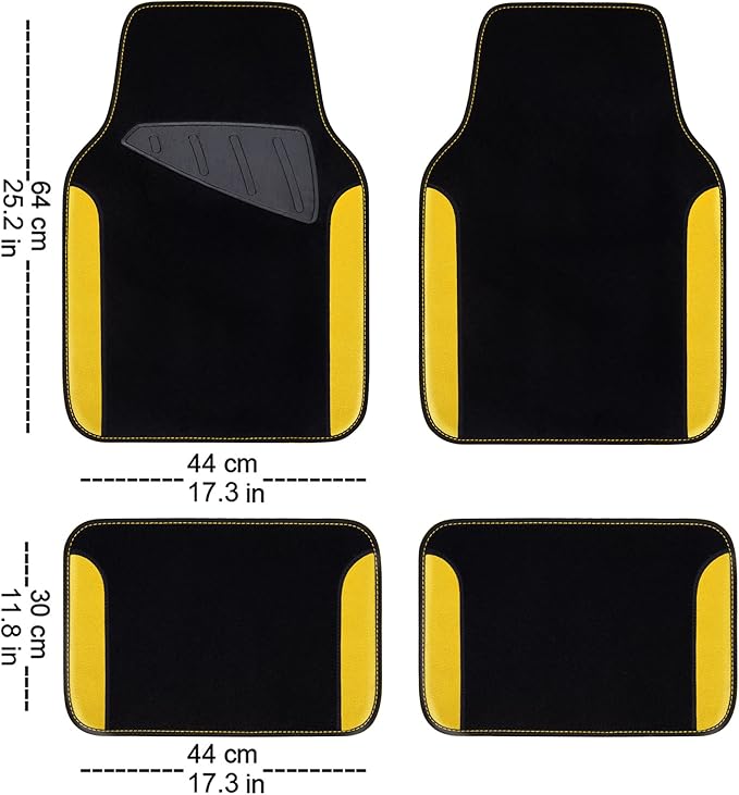 CAR PASS Waterproof Universal Fit Car Floor Mats, Car Mats Fit - Image 2
