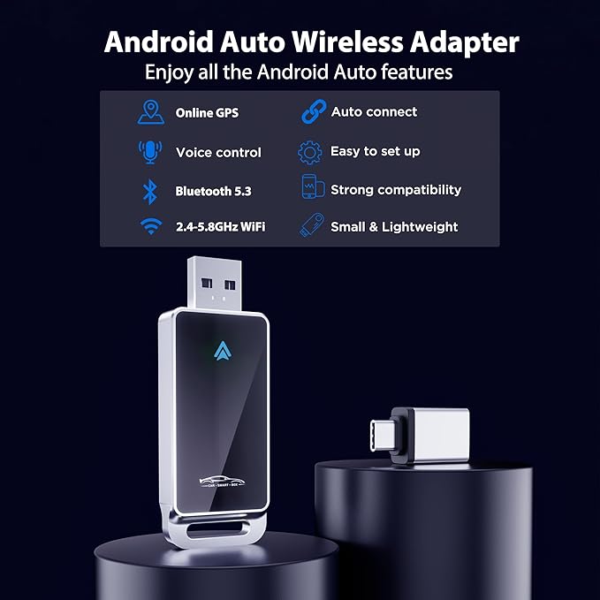 Android Auto Wireless Adapter, Convert Factory Wired to Wireless, Easy Plug and - Image 2