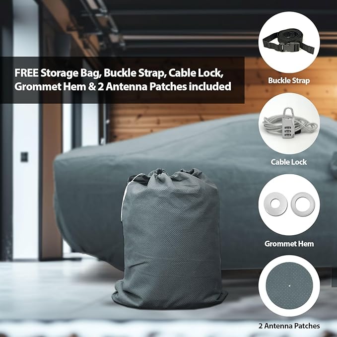5 Layer Car Cover for Cadillac CT5-V 2020-2026 Sedan 4-Door All Weather - Image 7
