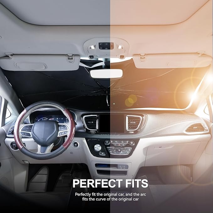 2017-2025 Upgraded for Chrysler Pacifica Sunshade, Portable Foldable Sunshade - Image 2