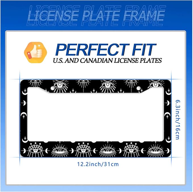 Evil Eye License Plate Frame Psychedelic Eye License Plate Stainless Steel - Image 7