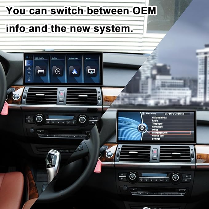 PEMP Linux 12.3" Ultra-Thin Screen E70 E71 CIC Wired and Wireless CarPlay - Image 4