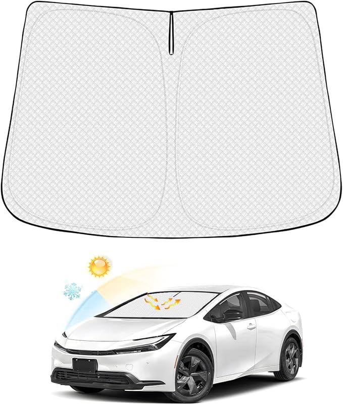 Windshield Sun Shade for Toyota Prius 2023-2025 2026 Accessories Thicken by Canvcle