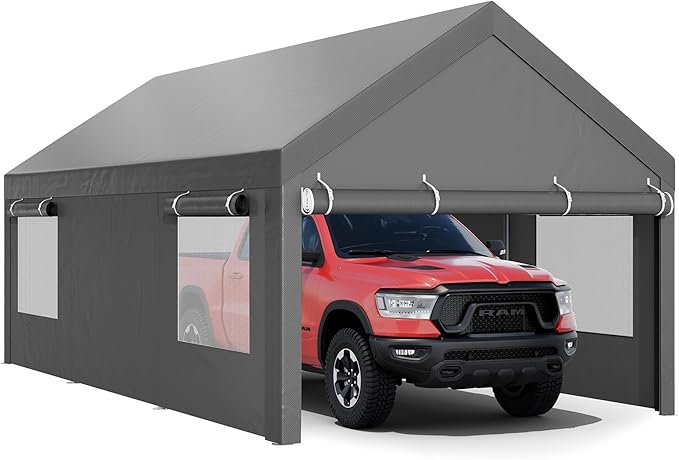 JY QAQA Carport, 12x20 FT Heavy Duty Carport - Image 3