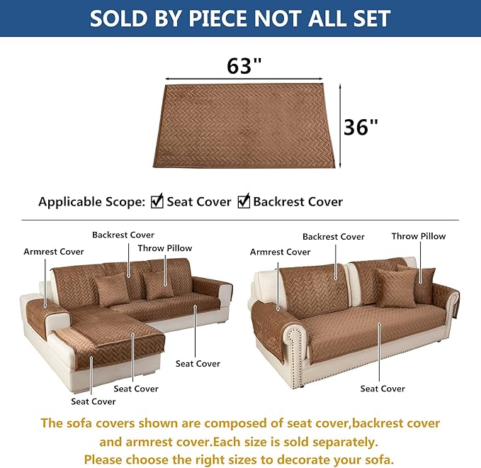 Eismodra Couch Cover, Sectional Couch Covers, Sofa Covers - Image 5