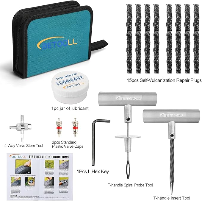 Tire Repair Kit, for car Motorcycle, Golf Cart, Trailer etc. - Image 2