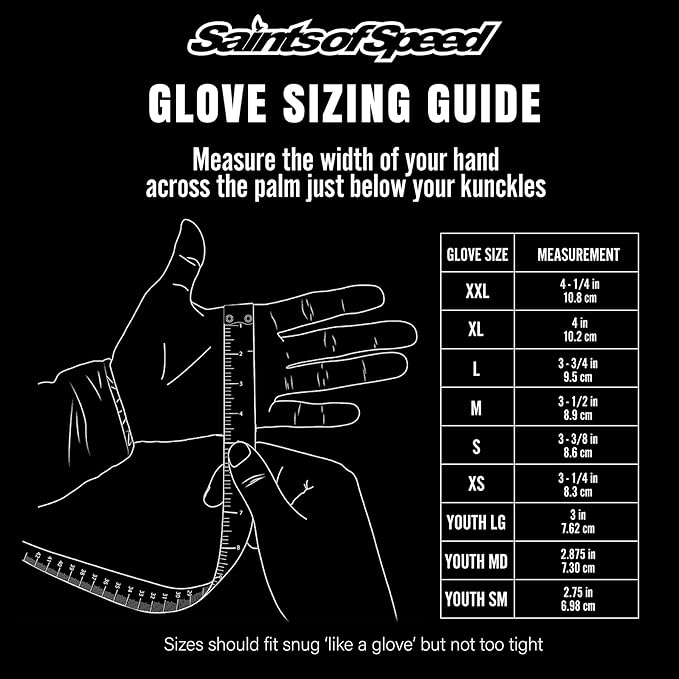 Saints of Speed Motorcycle Gloves – Knuckle Protection, Leather Palms, - Image 2