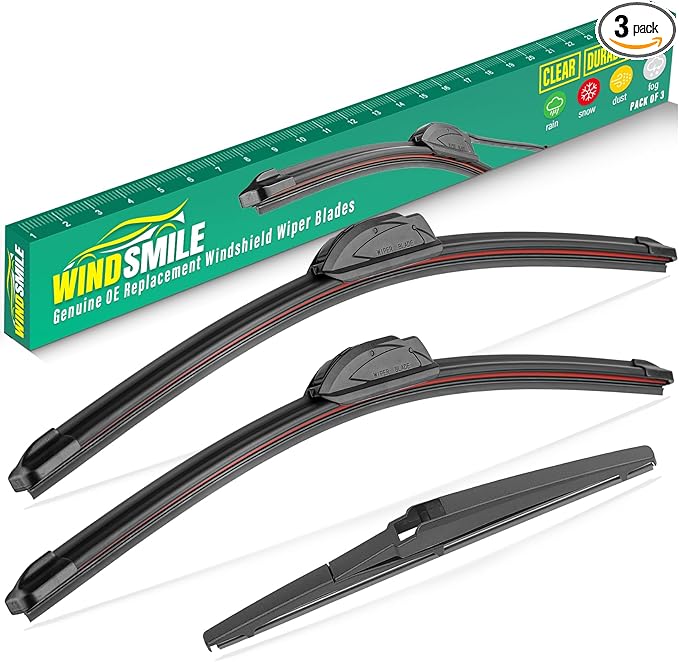 26" 20" 12" Windshield Wiper Blades Replacement by WINDSMILE