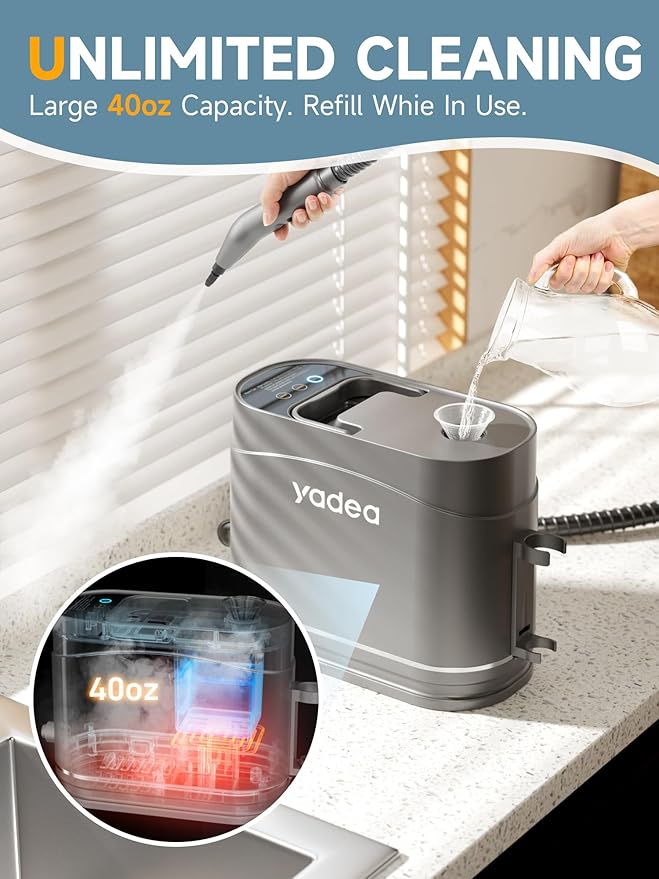 Yadea Handheld Steam Cleaner, Tiles & Furniture – Fast Heat-Up, Dual Steam Modes - Image 2