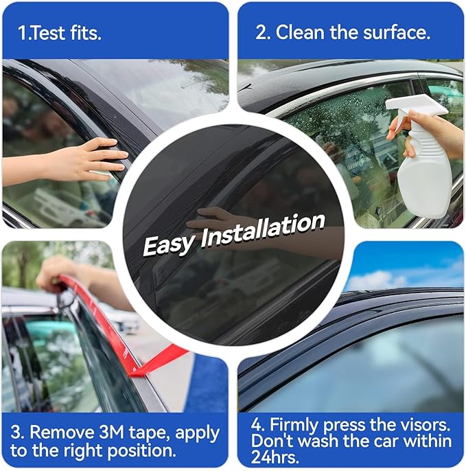 Window Visors Rain Guards for 2002-2008 Dodge Ram 1500 Quad Cab/Extended Cab - Image 5