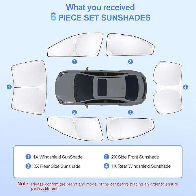 6pcs Car Window Shades for Toyota Corolla 2020-2025 Accessories, Windshield - Image 7