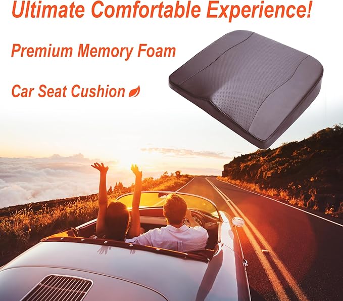 Car Seat Cushion, Comfort Memory Foam Car Cushions - Image 2