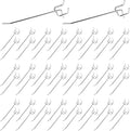 50Pcs 6"/15CM Pegboard Hooks Assortment Set, Metal Peg Board Hooks by Yauhar