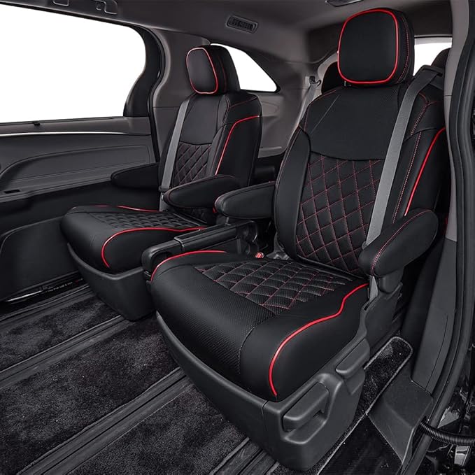 EKR Sienna Seat Covers for 2021-2025 Toyota Sienna XLE, 7 Seats, 2nd Row - Image 5