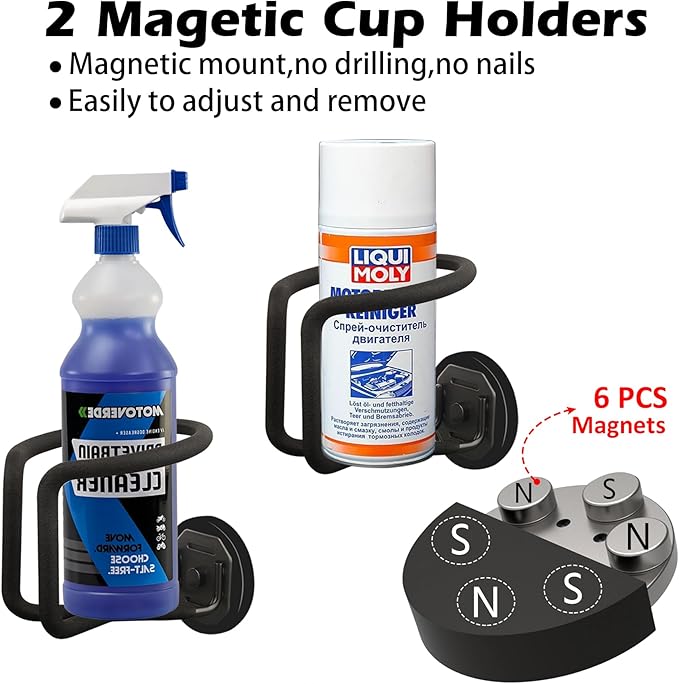 MUTUACTOR Magnetic Cup Holder Heavy Duty, Large Capacity Magnetic Mount Tractor - Image 3