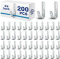 Gisafai 200 Pcs Cable Support J-Hook, 3/4 Inch Metal Garage Hooks by Gisafai