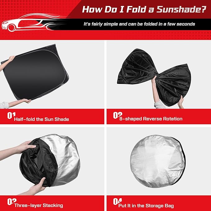 ARISMOTOR Windshield Sun Shade for Mazda CX-9 CX9 2016-2025, Custom Fit - Image 4