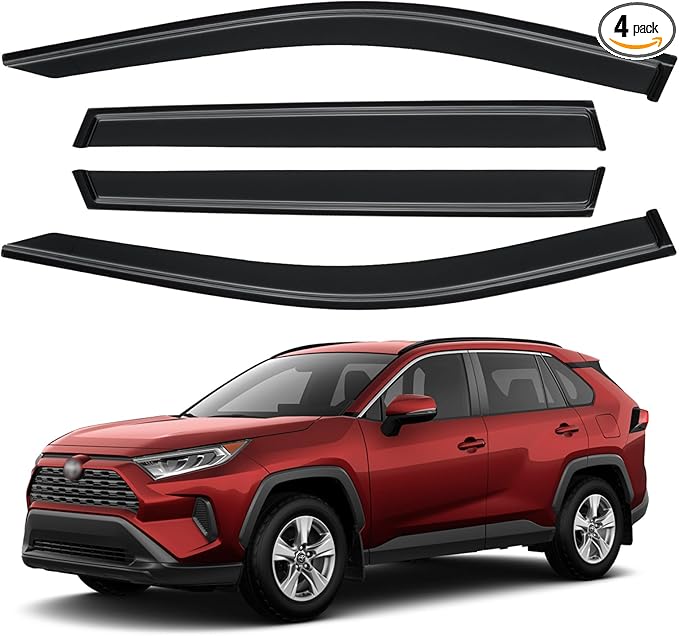 Window Visors Rain Guards Shield by YQAUTEC