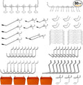 C&T 80 Piece Pegboard Hooks Assortment Kit, Pegboard Accessories Organizer Set by CT