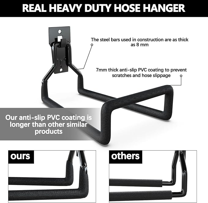3-H Solid Steel Garden Hose Holder - Image 4