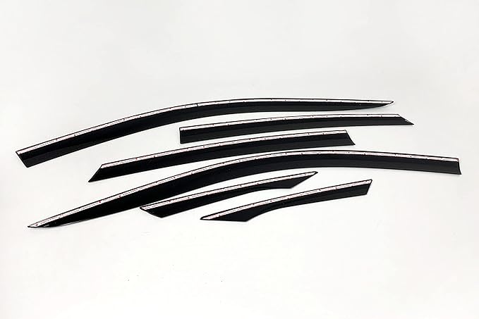 AUTOCLOVER Tape-On Rain Guards Window Visors 6 Pcs Set - Image 2