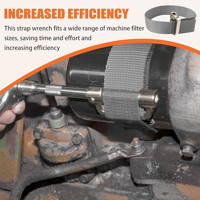 Heavy Duty Strap Oil Filter Wrench - Image 3